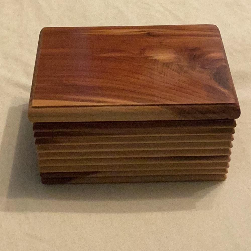 Beautiful cedar hinged Wooden box